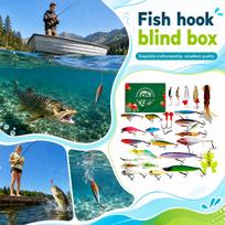 Žvejybos dėžutė - Advento kalendorius žvejams - Kalėdinė dovana su priedais One Size žalia