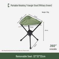 Ultra-Light 360° Rotating Folding Camping Stool juoda