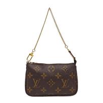 [Naudotas] Louis Vuitton Mini Pochette Accessoires 'Rudo Monogramos Drobė' - Geros būklės #YJ0Y4Y ONE SIZE black