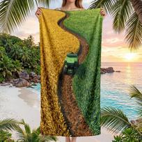 Fendt Fashion Beach Towel Portable Soft Quick Dry Towel For Swimming Camping Holiday Use 70cmx140cm(27x55inch) black