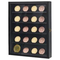 1 vnt. Pušies medienos akrilo lydinio medalių laikymo dėžutė Stačiakampė Juoda 28,7x35,1x5 cm beige