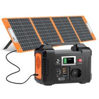 Flashfish E200+TSP100 Nešiojama elektrinė 200W vardinė išvestis 151Wh talpa 3 krypčių įkrovimas BMS saugumas oranžinė