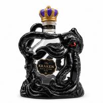 Stiklinis ąsotis „Kraken Octopus“, piratų tematikos viskio ar romo butelis, baro ir namų dekoras black