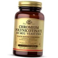 Chromas pikolinatas be mielių, Chromium Polynicotinate 200, Solgar 100 kaps. (36313112) 100vcaps