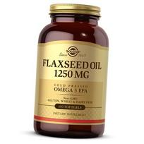Linų sėmenų aliejus, Flaxseed Oil 1250, Solgar (67313003) 100softgels