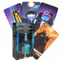 Sūri sidabrinė raganavimo taro korta angliška versija 78 kortelių kaladė Oracle būrimo likimas black