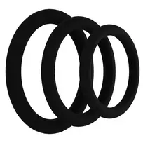 Oxballs Tri-Pack Silicone Gasket Ring Set Flexible Black 3 Sizes