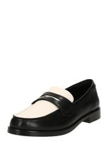 CLARKS Loaferai 'Straven Edge' juoda / balta