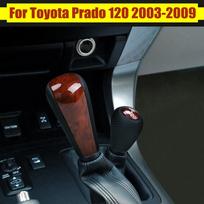 Automatinės pavarų dėžės odinė pavarų perjungimo rankenėlė, svirties svirtis, skirta Toyota Prado 120 2003 2004 2005 2006 2007 2008 m. walnut-2 gray