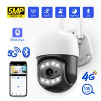 4G SIM Card IP 5MP WiFi PTZ Waterproof 1080P Security Auto Tracking Night Vision CCTV Video Surveillance Camera US PLUG rami spalva