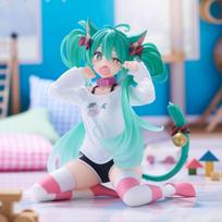 Hatsune Miku Darbalaukio Mielas Veiksmo Figūrėlė 11cm Katės Marškinėlio Versija. Anime figūrėlė Kawaii mergaitės modelis žaislas dovana rožinė