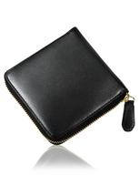 Genuine Leather and and Shiny Goat Leather with Three Key Compact Round Zipper Coin with Mini Wallet [Mura] Women's Bi-fold Wallet, [Elegant