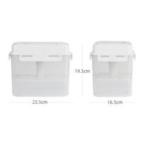 Kimchi Container Kitchen Organizer Bins with Press Plate Portable Leakproof Fermentation for Work Travel Household Office Pantry white
