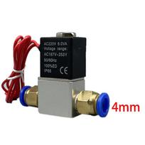 12V 24V 220V Pneumatic Electric Solenoid Valve 2 Position 2 Port Normally Closed Air Magnetic Valve 6mm 8mm Hose Barb Connection AC 110V