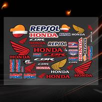 WGLRK1 Honda-hrc Lipdukai Moto Lipdukas Automobilio Kėbulo Buferio Langų Motociklo Nešiojamojo Kompiuterio Sienų Vinilinė Decal Automobilio Tiuningavimo Aksesuarai 20x30cm white