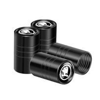 CUMQ5 4pcs Car Styling Wheel Tire Valve Cap Cover Accessories For Skoda Octavia Rapid Fabia Superb Scala Karoq Kamiq VRS VII Kodiaq S