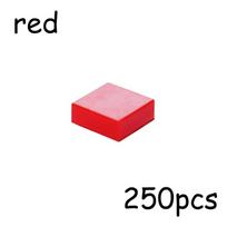 250PCS MOC Assemble Particles 3070 1x1 Bricks Flat Tile Smooth 1*1 Building Blocks DIY Educational Creative Parts Toy for Kids ruda
