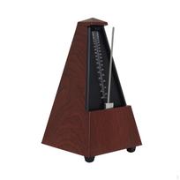 Pyramid Metronome No Needed Mechanical Instrument Rhythm Meter for Training Exam Mahogany black