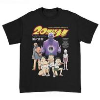 20th Century Boys 90s Manga Graphic T-shirt Vintage Washed Anime Merch Harajuku Unisex Oversized Crew Neck Cotton Short Tee Tops 3XL