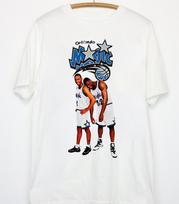 NAUJAS Shaquille O'Neal Penny Hardaway baltas trumpomis rankovėmis T-shirt S-5xl JJ4185 Unisex T-Shirt S black