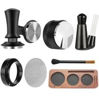 A74E-AB34-7-Piece Espresso Accessories Kit Featuring 51Mm Tamper, WDT Tool, Tamping Station, And More(58MM) gray