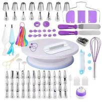 137Pcs Professional Cake Decorating Tools Kit Creative Multi-functional Pastry Turntable Kit Rust-proof Easy To Clean žalia