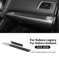 Carbon Fiber Center Console Dashboard Panel Protected Cover For Subaru Legacy Outback 2015-2019 Car Interior Strips Accessories LHD Black black
