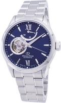 ORIENT Analog Automatic Watch, Stainless Steel Bracelet with Blue Dial, 100m Water-Resistant, Model RE-AT0001L00B, Gray, Men's pilka spalva