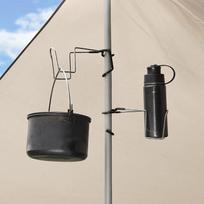 Stainless Steel Light Stand Holder Hooks Portable Tent Pole Lamp Hanger Hunting Fishing Lantern Hanger Camping Equipment gray