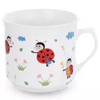 Keraminis puodelis su boružėlių motyvu, 650 ml, įvairiaspalvis, 14 × 11,5 × 10 cm