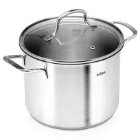 Puodas su stikliniu dangčiu, 3,6 l, sidabrinis, Ø 18 cm