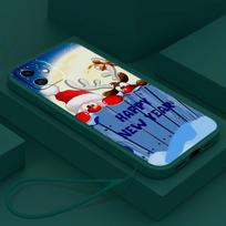 Samsung Galaxy A24 A54 A14 A23 for iPhone 11 12 13 14 15 Pro Max Xiaomi Redmi 13C Huawei Straight Edge Soft Phone Case A2 New year christmas design honor 50 SE dramblio kaulas