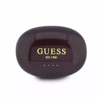 GUESS Metallic Finish Classic Logo OWS Wireless Earphones Burgundy