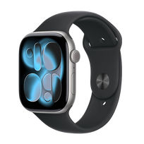 Watch Apple Watch Series 11 (2025) LTE 46mm Space Grey Aluminium Case with Black Sport Band M/L - Black