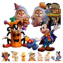 TOP TOY Disney Fantasy Series Box of Gachapon Blind Box Plastic Premium Soft Birthday Halloween Chip and Mickey Mouse Collectible  Halloween Night gray