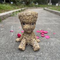 Guardians of the Galaxy medžio žmogus Groot sėdimasis puodas sodui sodo ornamentas gray