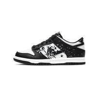 Nike Dunk Slip Resistant, Abrasion Resistant, Lightweight Low top Skateboard Shoes Unisex Black White DD1391-100(Team502-) 38.5 black