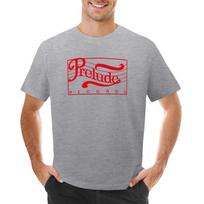Prelude Records Red Disco Funk TShirt tops slim fit t shirts for men 4XL white