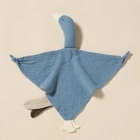 Pure Cotton Muslin Infant Bib Adorable Goose Sleeping Dolls Newborn Saliva Towel Soothe Appease Towel Toddlers Burp Cloth Handkerchief balta