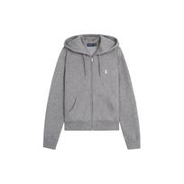 Polo Ralph Lauren FW23 Brand Logo Embroidered Cardigan Sweatshirt Women sweatshirt Gray 211841657-003 XS gray