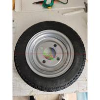 3.00-8 Non-inflatable Solid Tire Electric Tricycle Construction Site Trolley Rubber Tire Gray Bucket Wheel 1PC 1PC