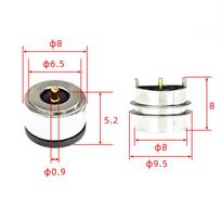 1PCS 8mm 3A Spring-Loaded Magnetic Pogo Pin Connector Male/Female DC Power Charge Probe Magnetic Connector IP54 Waterproof Female2 gray