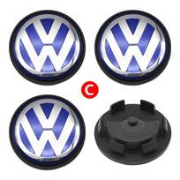 Automobilio ratlankių dangteliai 4 vnt. 56MM 65MM Plaukiojantys centriniai ratlankių dangteliai VW GTI Polo Golf 4 5 6 7 8 Touran CC Passat B5 B6 B7 Kokybiškas rinkinys EB1 56mm gray