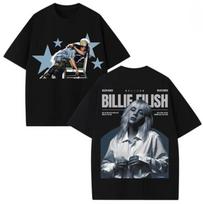 Vintage Billie Eilish Wildflower Fan Merch Music T shirt S gray