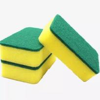 20/10Pcs Kitchen Dishwashing Sponge Soft Absorbent Clean Rub Pot Rust Scouring Pad Removing Kits Household Cleaning Brush Sponge yellow