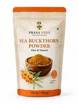 PRANA VEDA Organic Sea Buckthorn Powder - 100% Pure Herbal Superfood Supplement for Immunity, Skin & Hair Care | Cold Dried Natural Powder | 100 gm