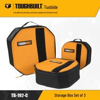 ToughBuilt TB-192-C: 3-Piece Storage Box Set for Screws, Nails & Ruler Small Tool Storage Box Set of 3 white