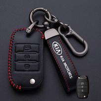 Odinis 3 mygtukų automobilio rakto dangtelis-dėklas skirtas KIA RIO 3 K2 K3 K4 K5 Sportege Picanto Optima Soul Ceed Sorento Forte Stinger Cerato black