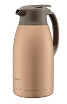 Zojirushi Stainless Steel Vacuum Pot 1.9L, Tabletop, Wide 6.5cm Mouth, Double-Wall Insulated, Hot & Cold Retention, Matte Copper SH-HC19-NU beige