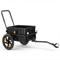 VEVOR Dviratinio krovininio priekabos 45 kg 2-in-1 Vežimėlis Sunkiųjų darbų dviračio vežimėlis, su vandeniui atspariu uždangalu, 178 mm ir 406 mm ratai, Atšvaitas